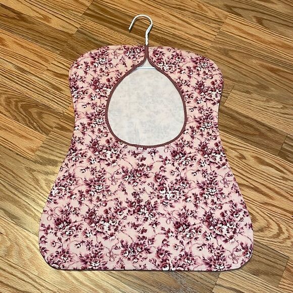 New! Clothespin Bag, vintage fabric, retro design, pink flowers - Picture 2 of 4